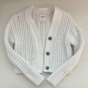 Abercrombie & Fitch Women's Cream Knit Cardigan
